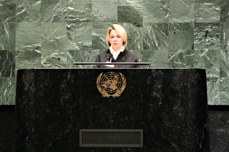 Statement by Ms. Oksana Koliada, Minister of Veterans Affairs, Temporarily Occupied Territories and Internally Displaced Persons of Ukraine, at the UN General Assembly meeting