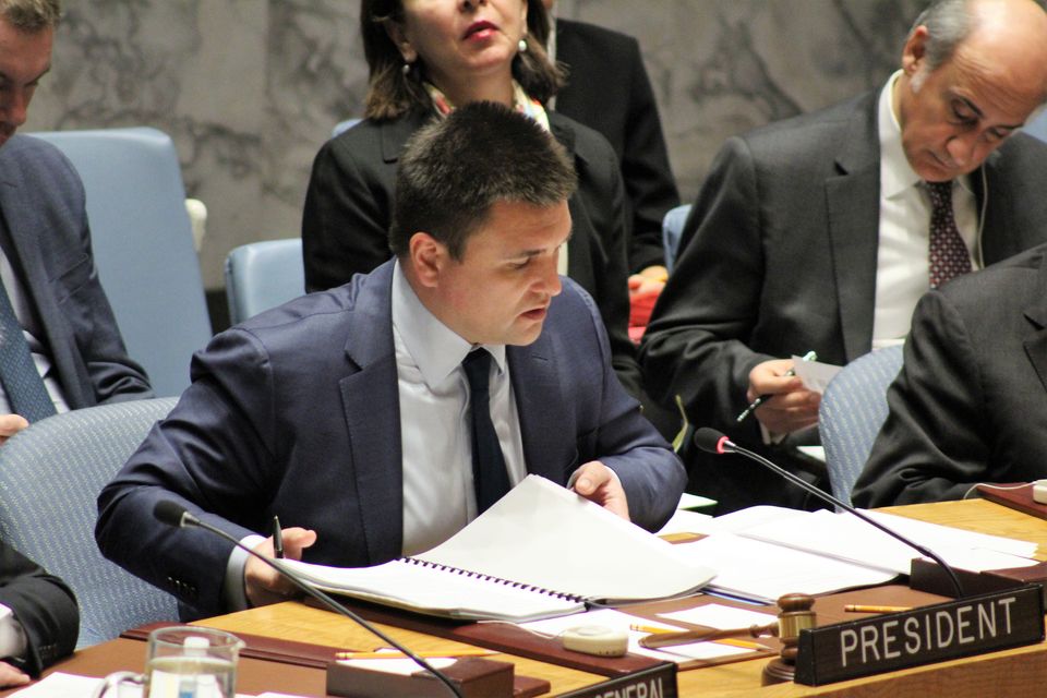 Statement by Foreign Minister Pavlo Klimkin at the UNSC Ministerial open debate on “Maintenance of International Peace and Security: Conflicts in Europe”