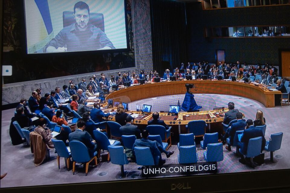 Виступ Президента України Володимира Зеленського на засіданні Ради Безпеки ООН
