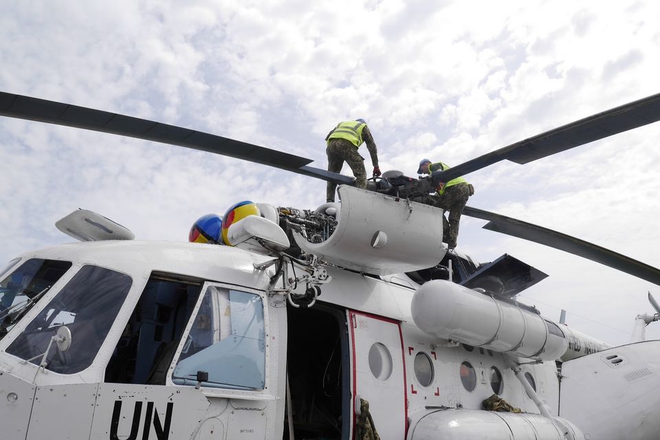 Миротворча місія ООН зі стабілізації в Демократичній Республіці Конго: відбулась планова заміна вертольотів Мі-8 