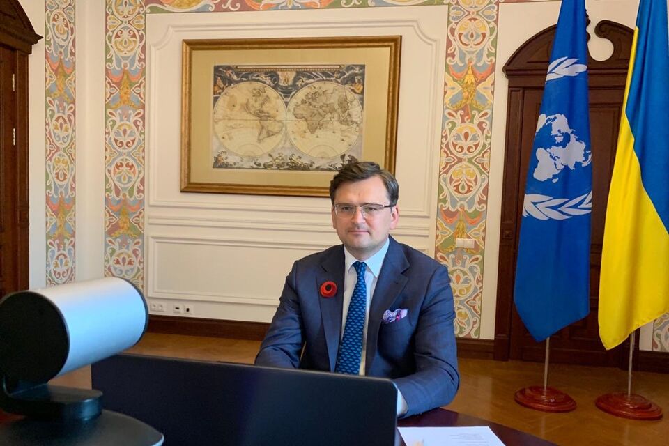 Виступ Міністра закордонних справ України Дмитра Кулеби на віртуальному засіданні РБ ООН з нагоди 75-ї річниці завершення Другої світової війни в Європі. 